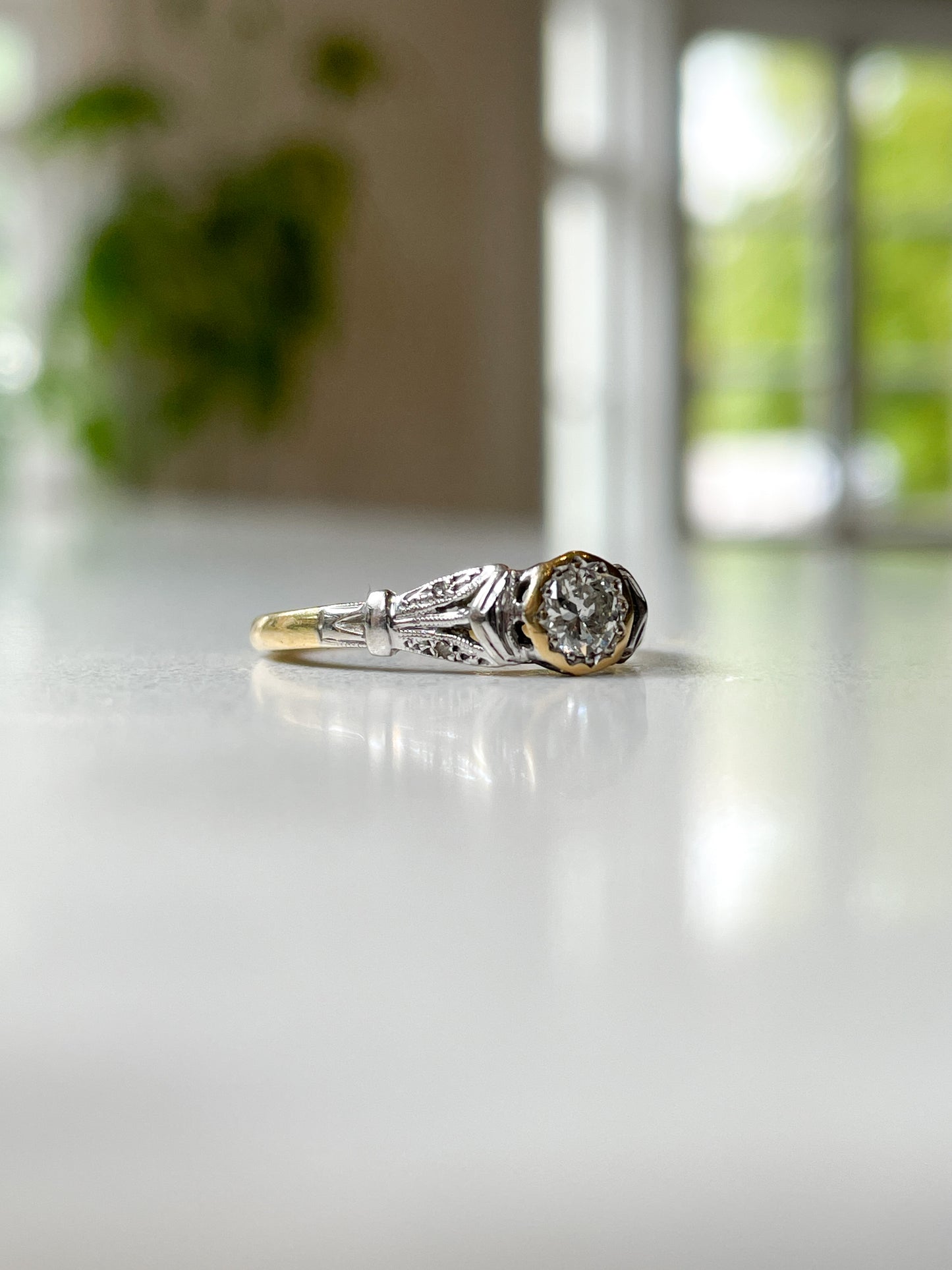 Antique art deco diamond ring