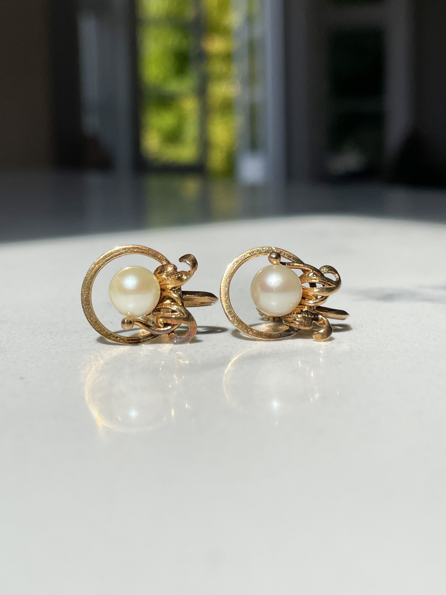 Vintage cultured pearl earrings