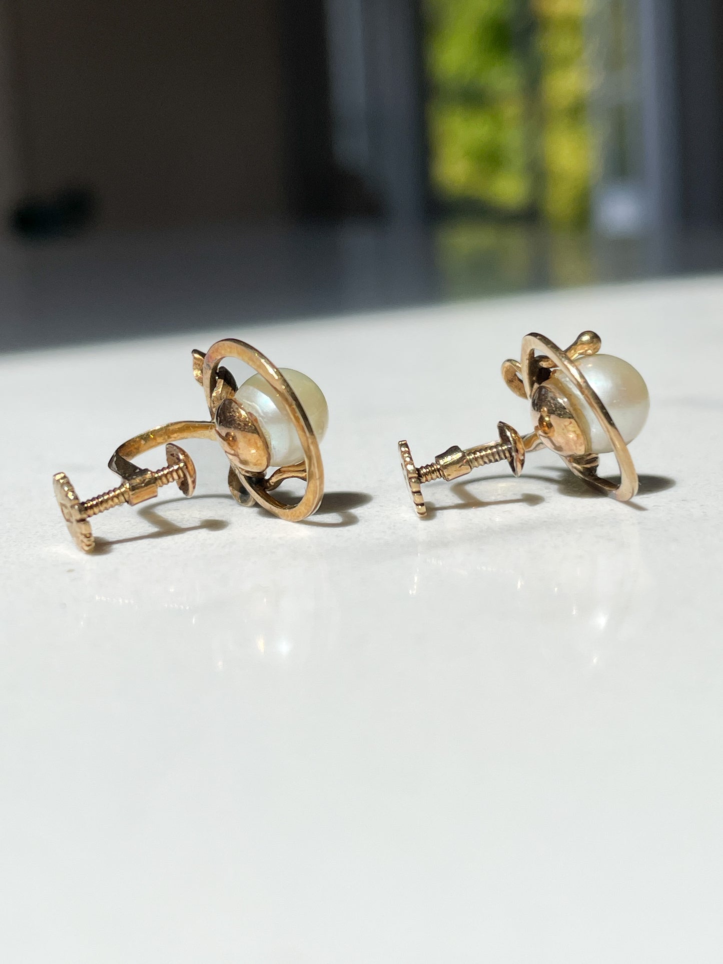 Vintage cultured pearl earrings
