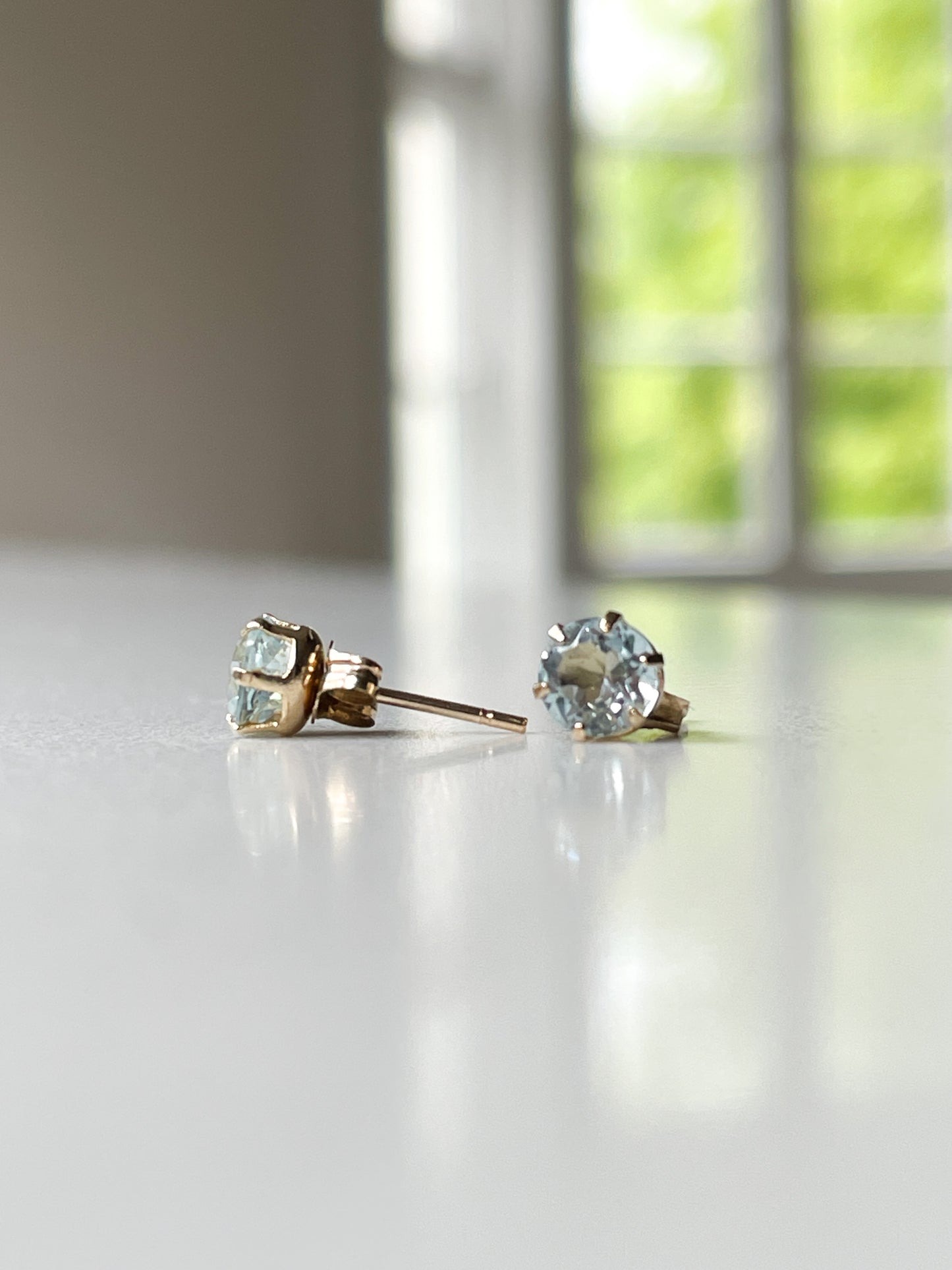 9ct blue topaz earrings