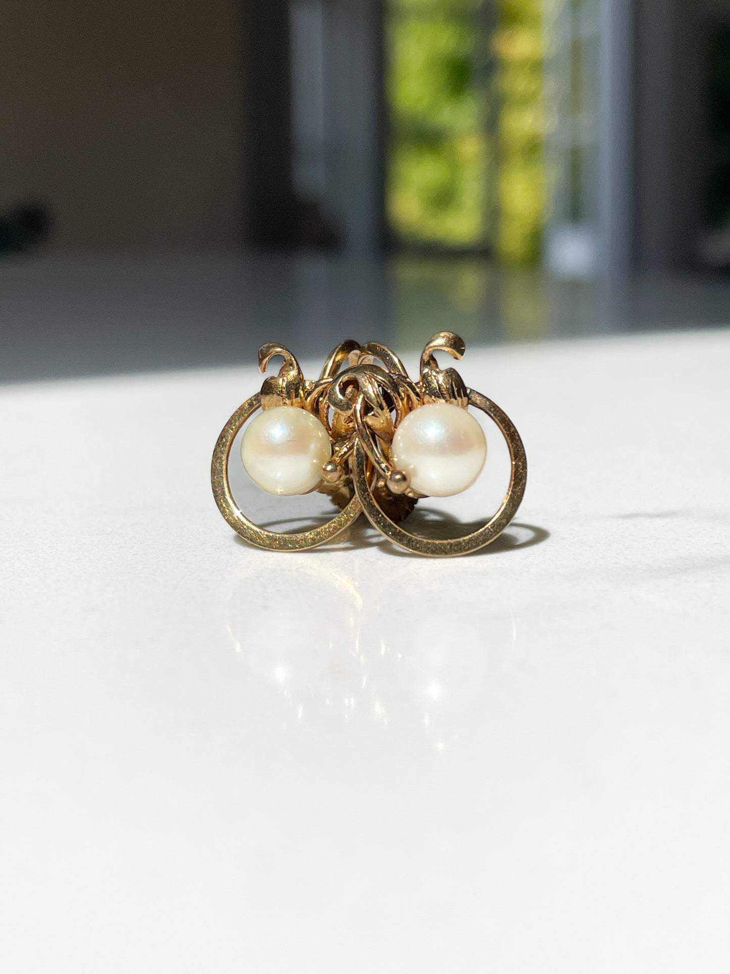 Vintage cultured pearl earrings