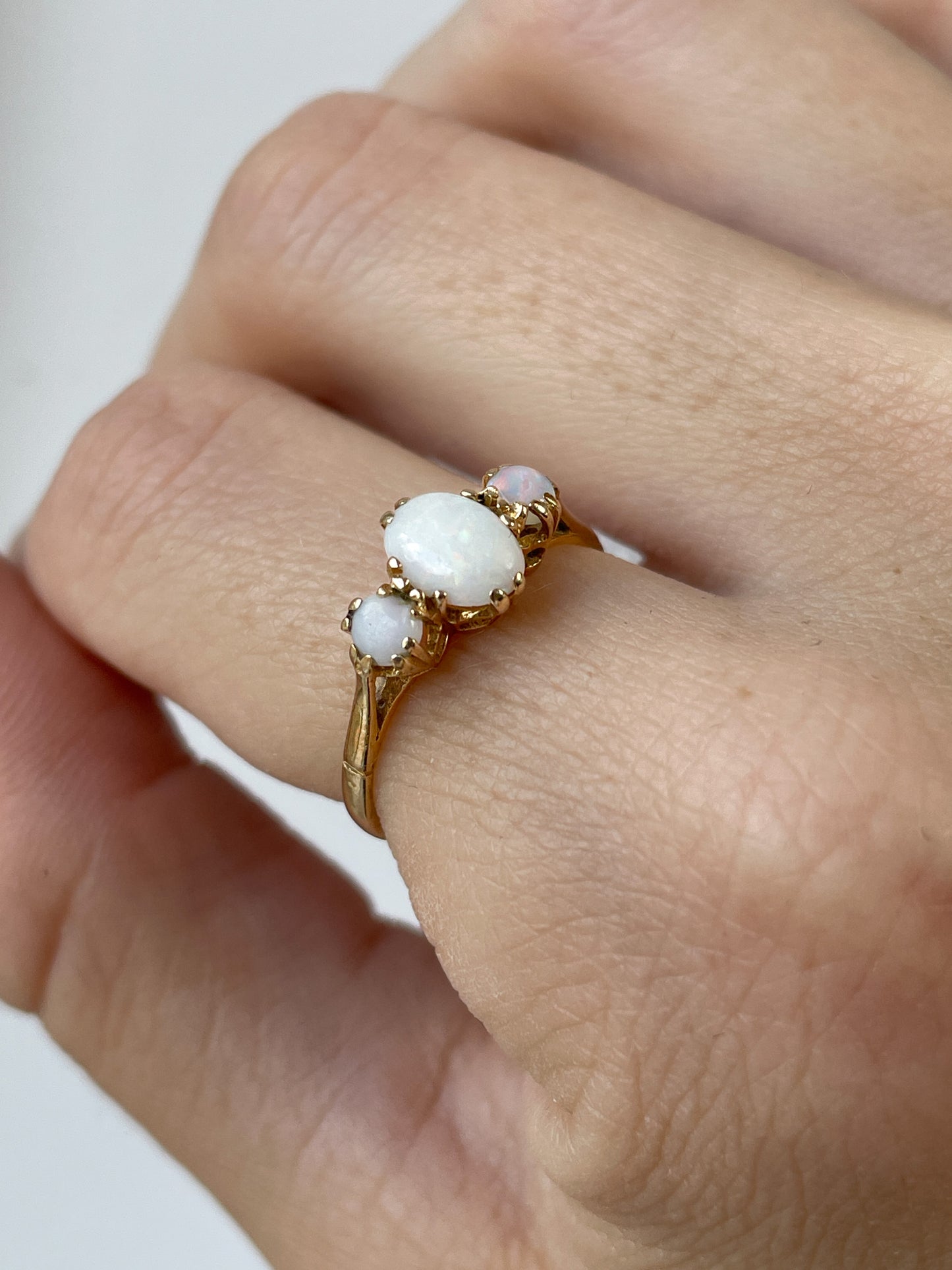 Vintage opal trilogy ring