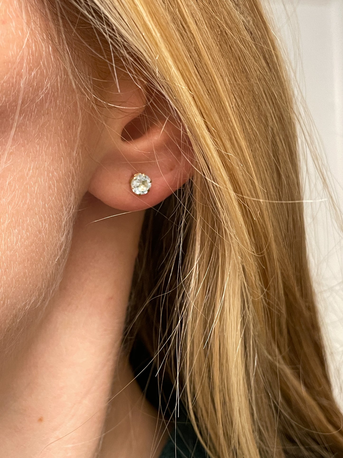 9ct blue topaz earrings