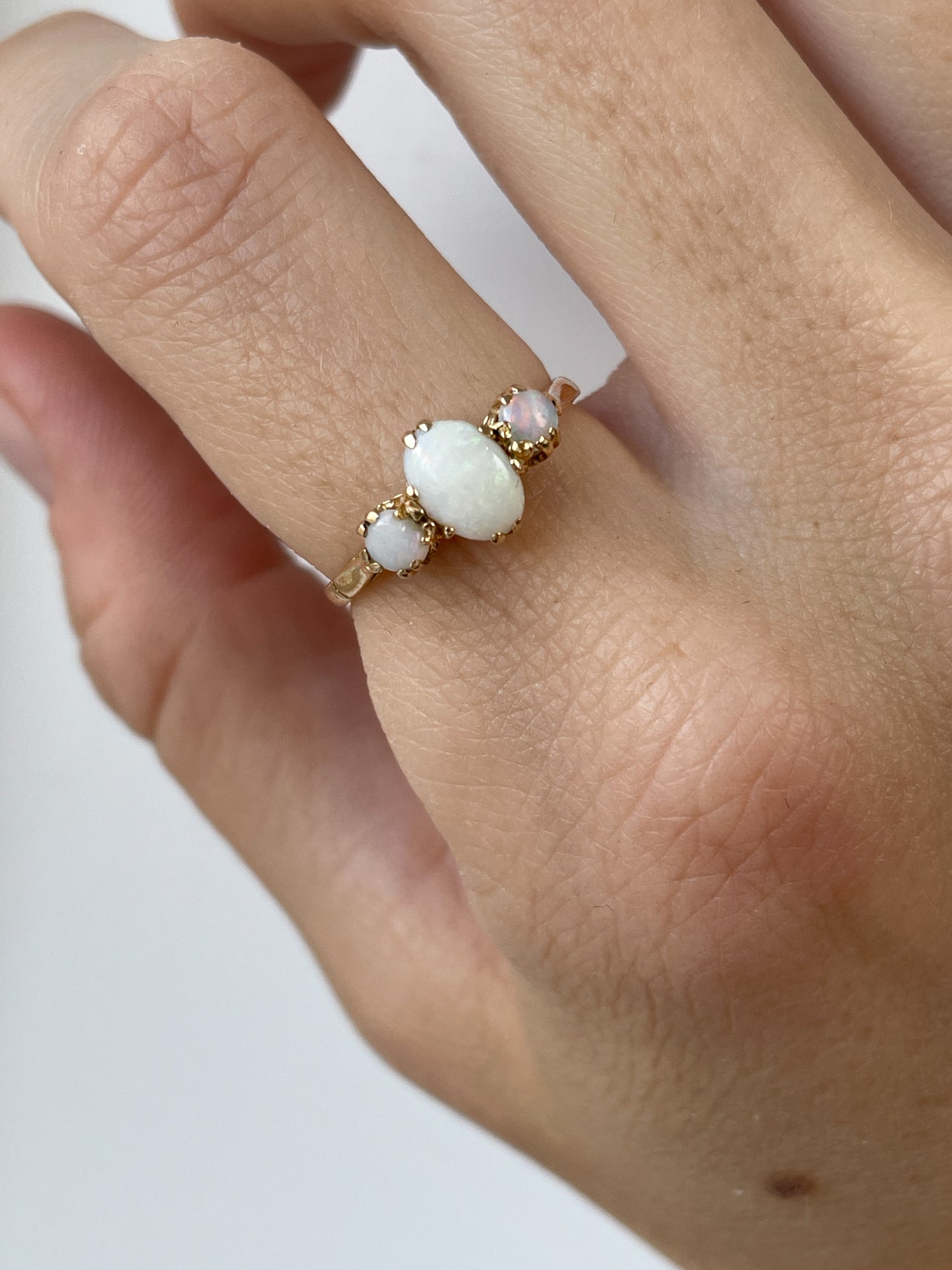 Vintage opal trilogy ring