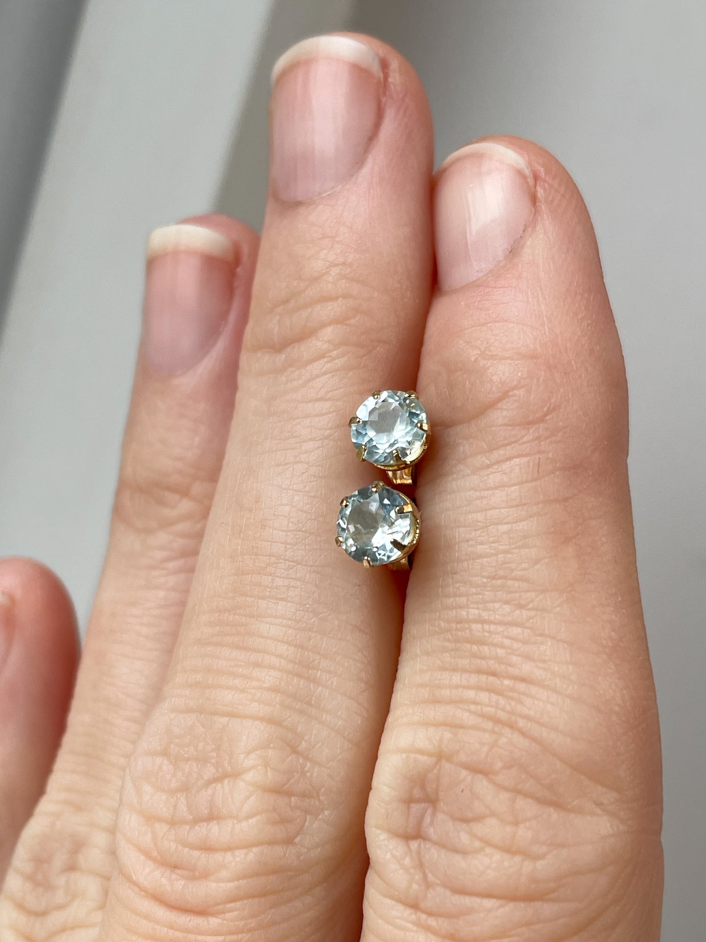 9ct blue topaz earrings