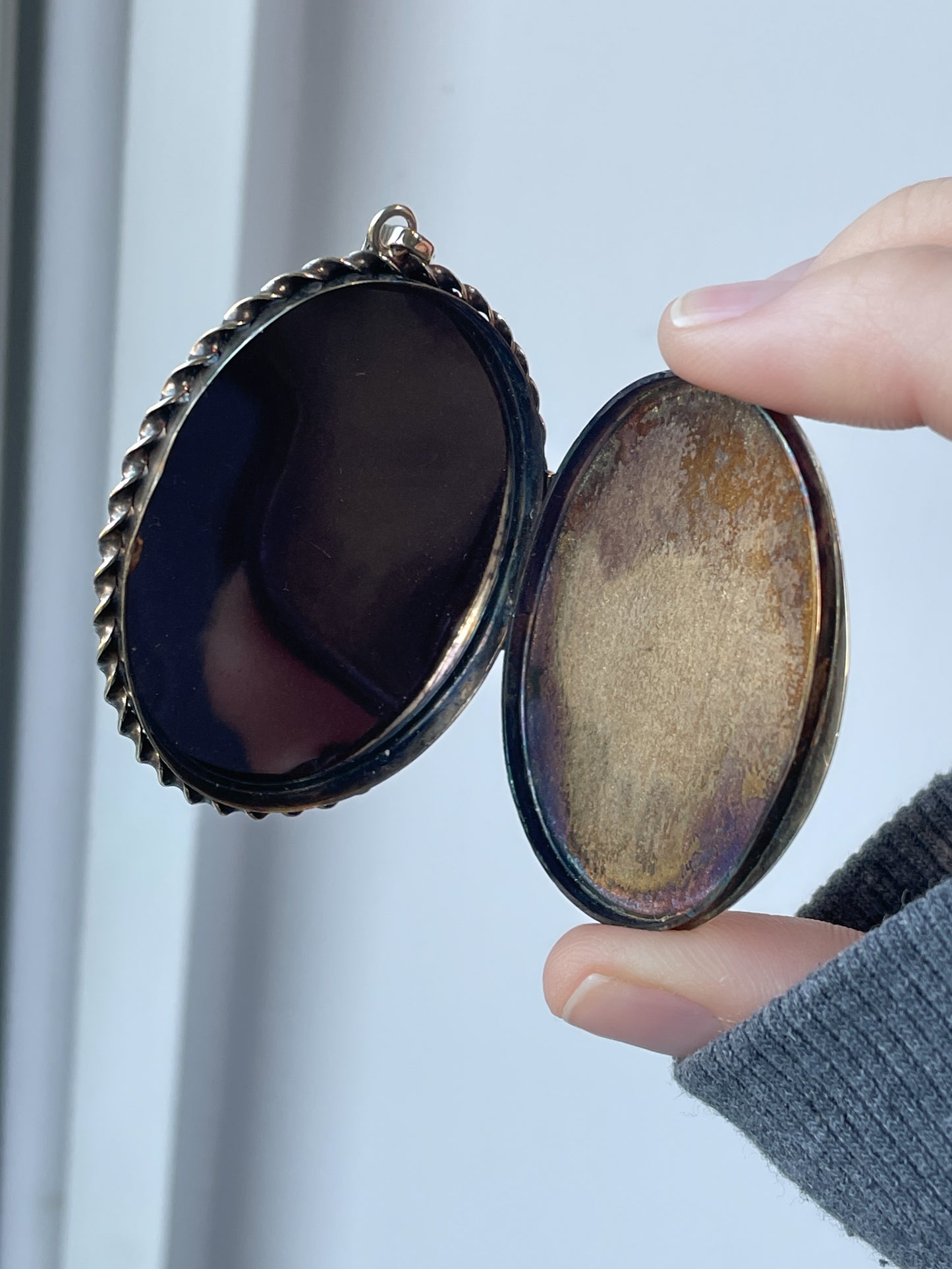 Large 1970s gold plated silver locket