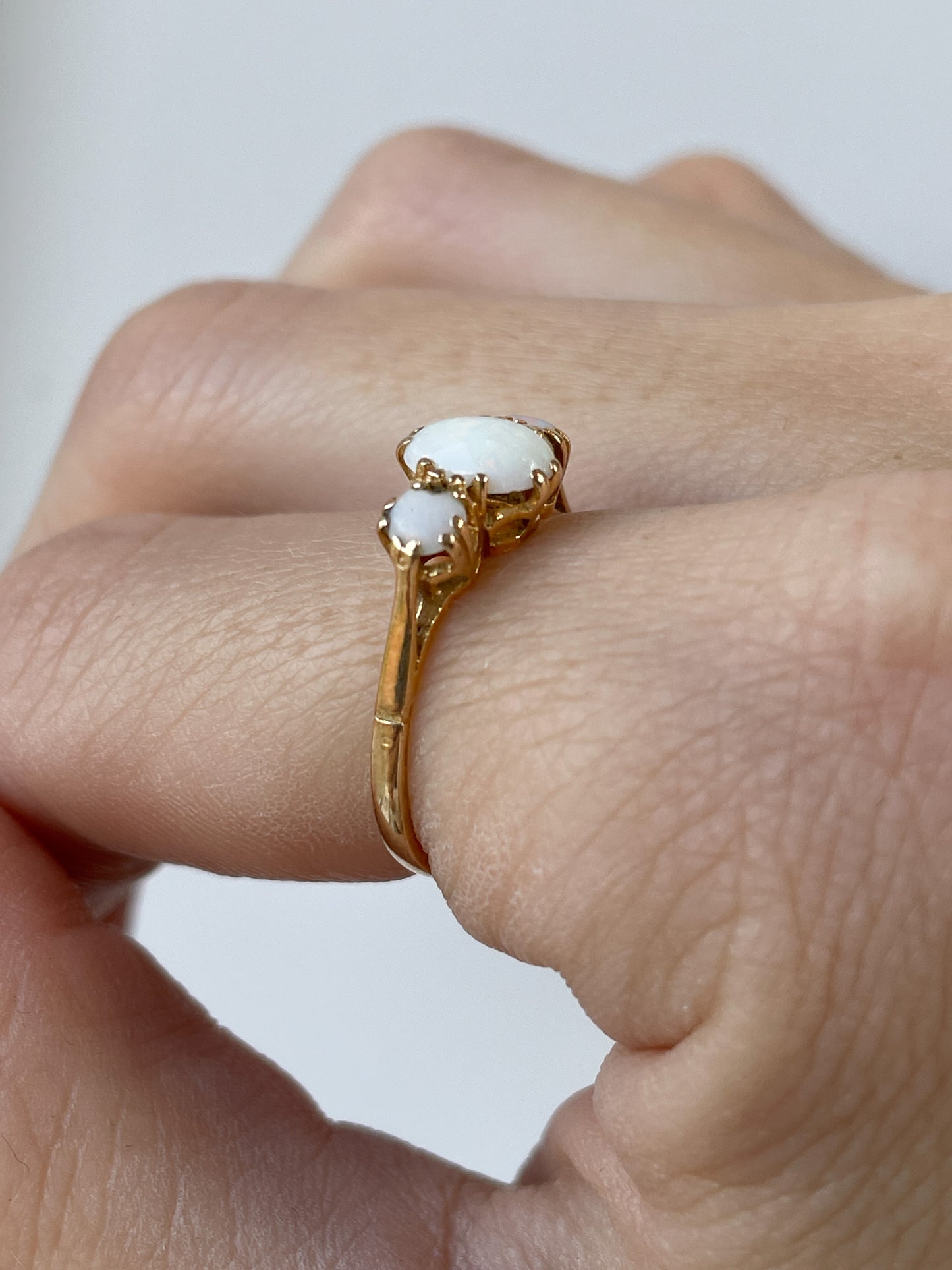 Vintage opal trilogy ring