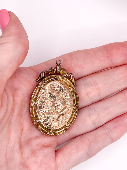 Antique 9ct gold locket by Abel and Charnell