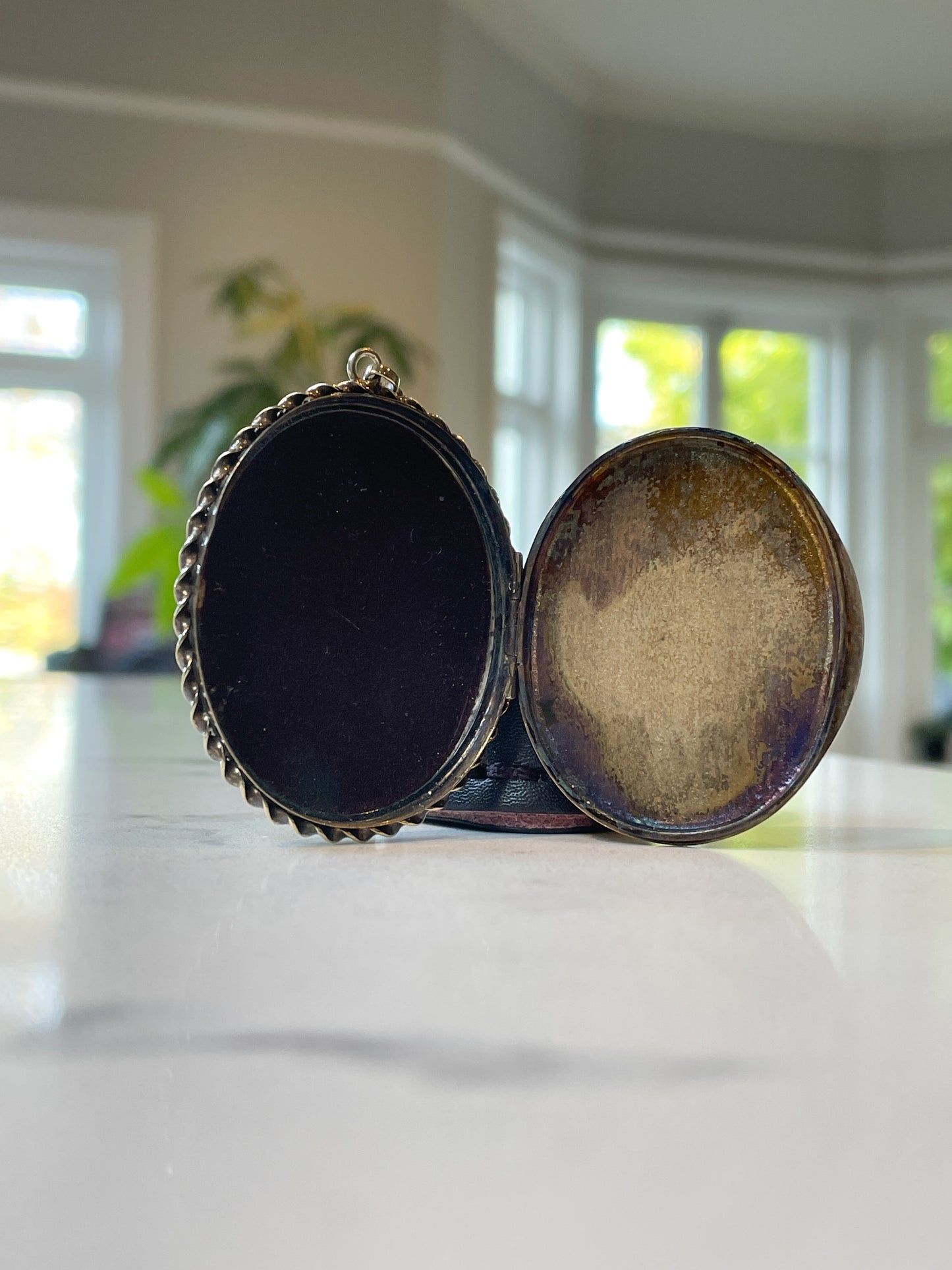 Large 1970s gold plated silver locket