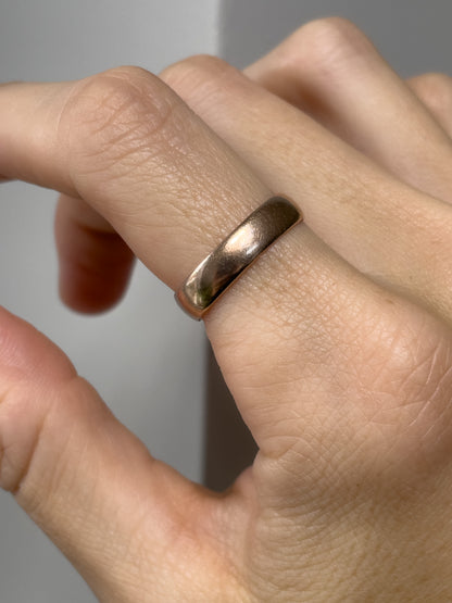 Antique 9ct rose gold band