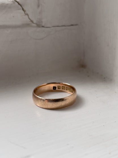 Antique 9ct rose gold band